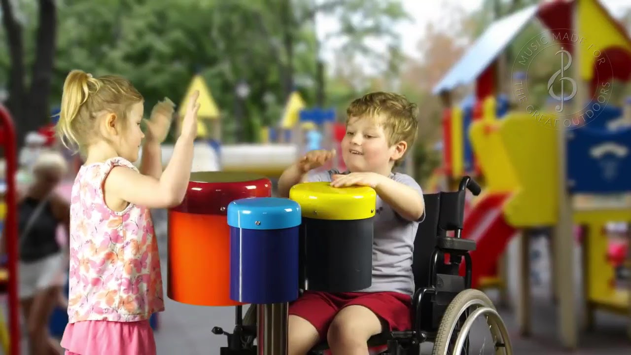 Outdoor Rainbow Bongo Drums from Percussion Play