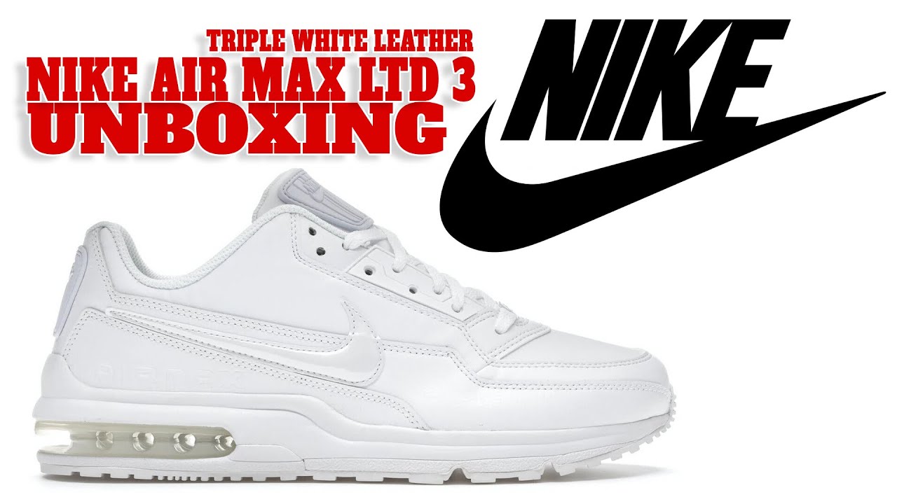Unboxing Nike Air Max LTD 3. Triple white leather.