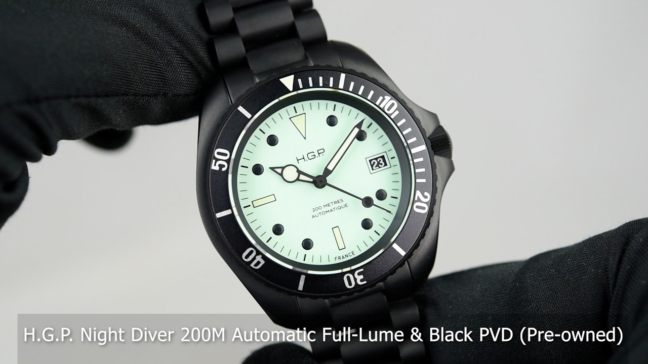 Часы H.G.P. Night Diver 200M Automatic Full-Lume & Black PVD (б/у)