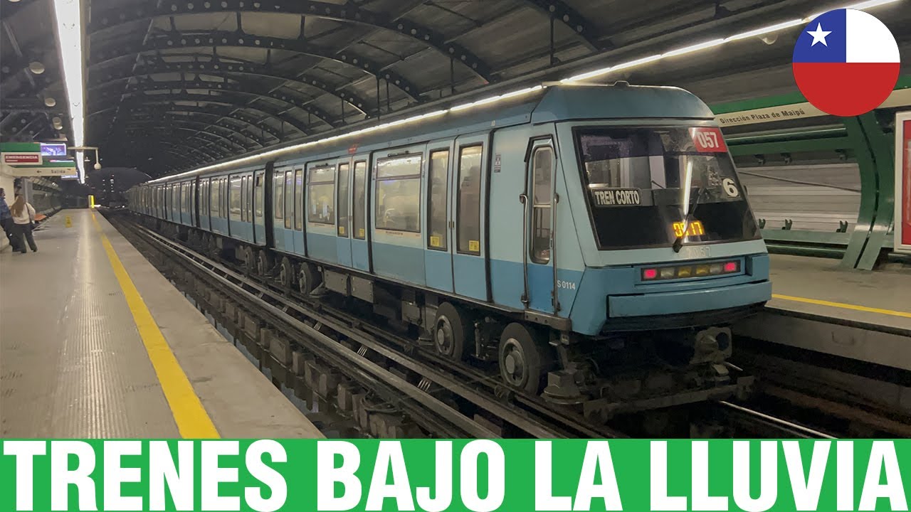 Metro De Santiago | Trenes de L5 vs La Lluvia