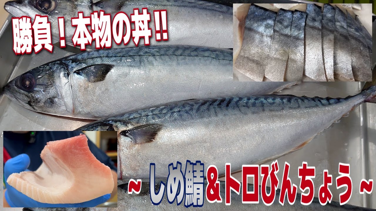 海鮮食堂さばや＆ツナキチチャンネル 特選コラボメニュー！#マグロ#しめ鯖#チャンネル登録お願いします