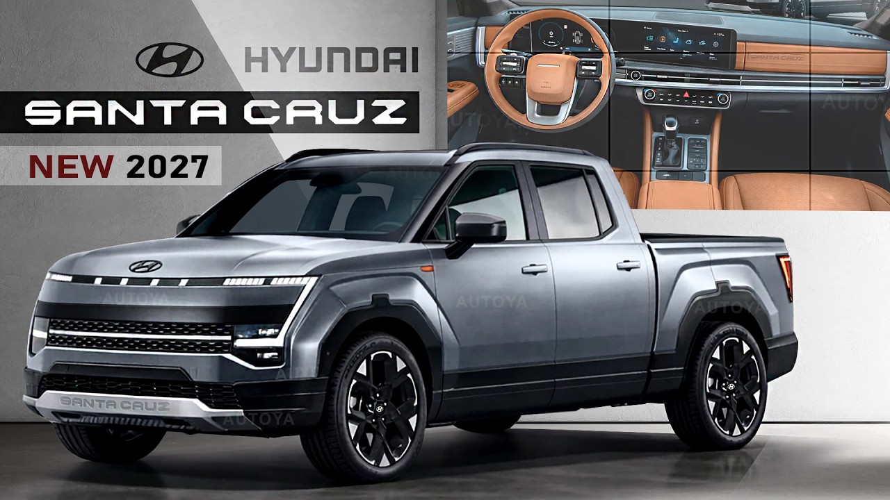 Совершенно новый Hyundai Santa Cruz 2027 года &mdash; малогабаритный пикап нового поколения.