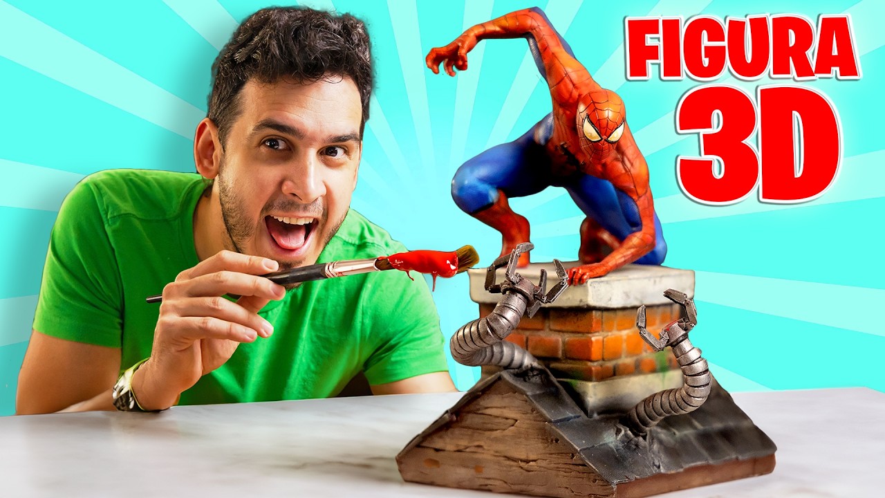 HAGO Y PINTO A SPIDERMAN EN 3D CON UNA IMPRESORA DE RESINA