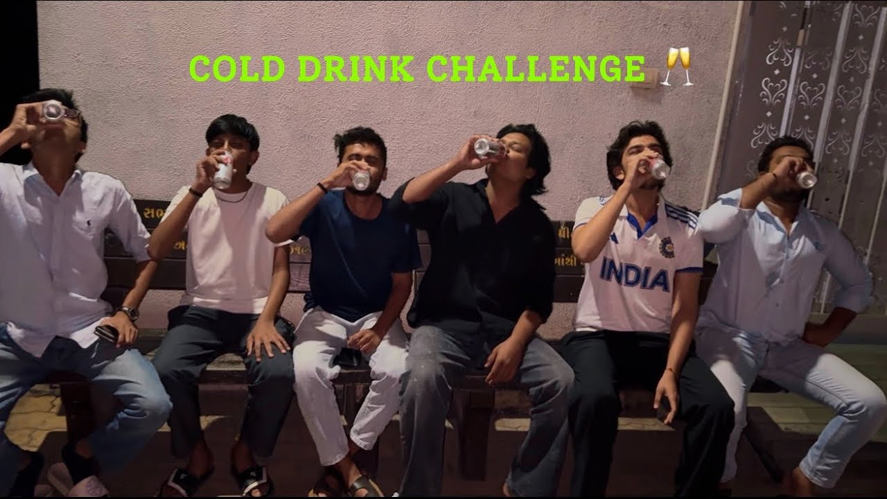 Aje Bhaio sathe Cold Drink challenge kar vani maja avi gai. Reaction Hvy hata 😂