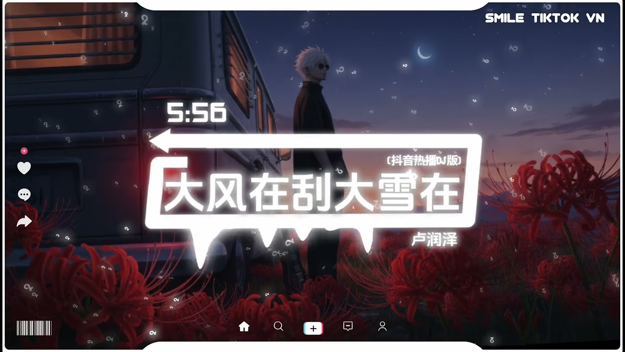 卢润泽 - 大风在刮大雪在下 (抖音DJ版) Gió Lớn Tuyết Rơi『大风在刮大雪在下，我还在想他，句句情话 成心口的疤』2k27抖音火流行歌曲推荐TikTok】