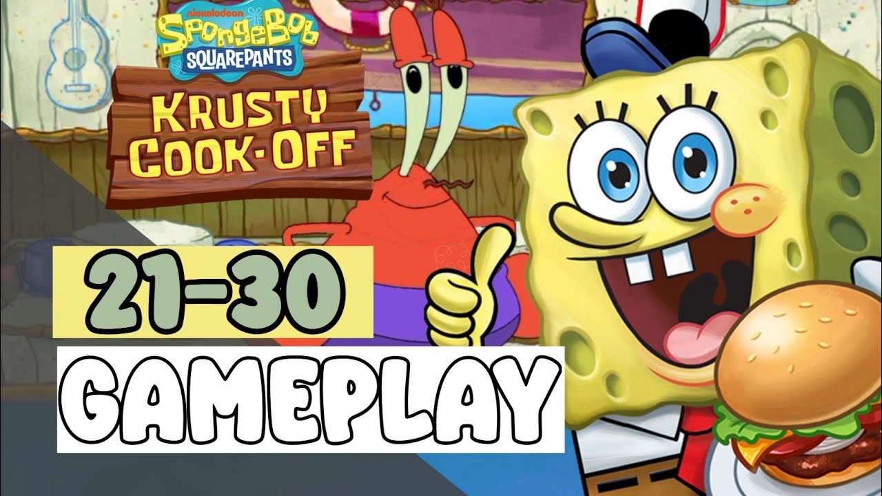 HAM-A-LOT GOO LAGOON Level 21-30 - SpongeBob: Krusty Cook-Off - Gameplay Walkthrough