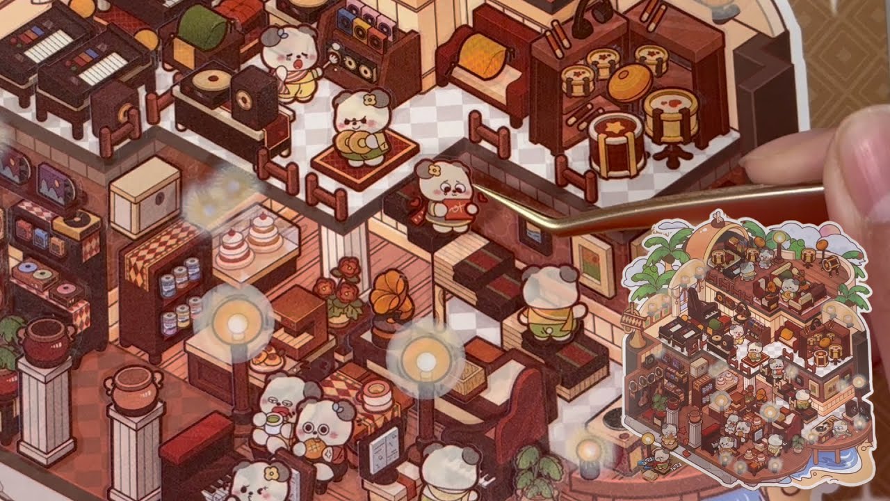 「ASMR」Stickers about the music restaurant.