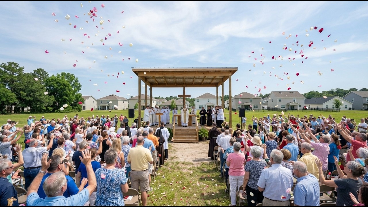 Rose Petals Fell From the Sky During Daytime Prayer — Hundreds Witnessed a Marian Sign