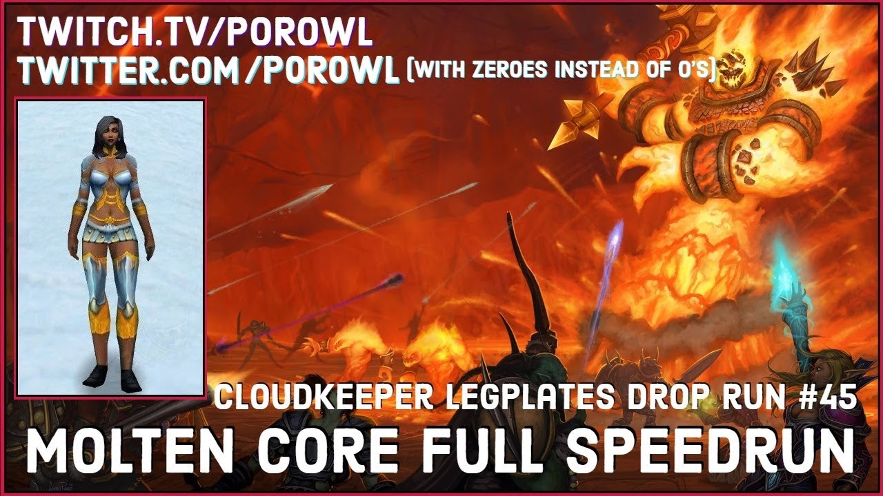 WoW Gold Farm | Molten Core Full Speed Run | Cloudkeeper Legplates Drop! | Run #45