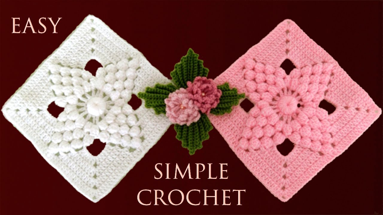 Como tejer a crochet paso a paso un cuadrado para tapete camino de mesa cobijas mantas