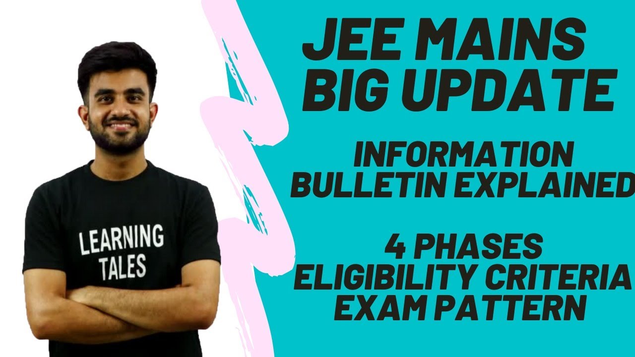 JEE Mains 2021 | Information Bulletin | Eligibility | Exam Pattern | 4 Phases | Nitesh Devnani