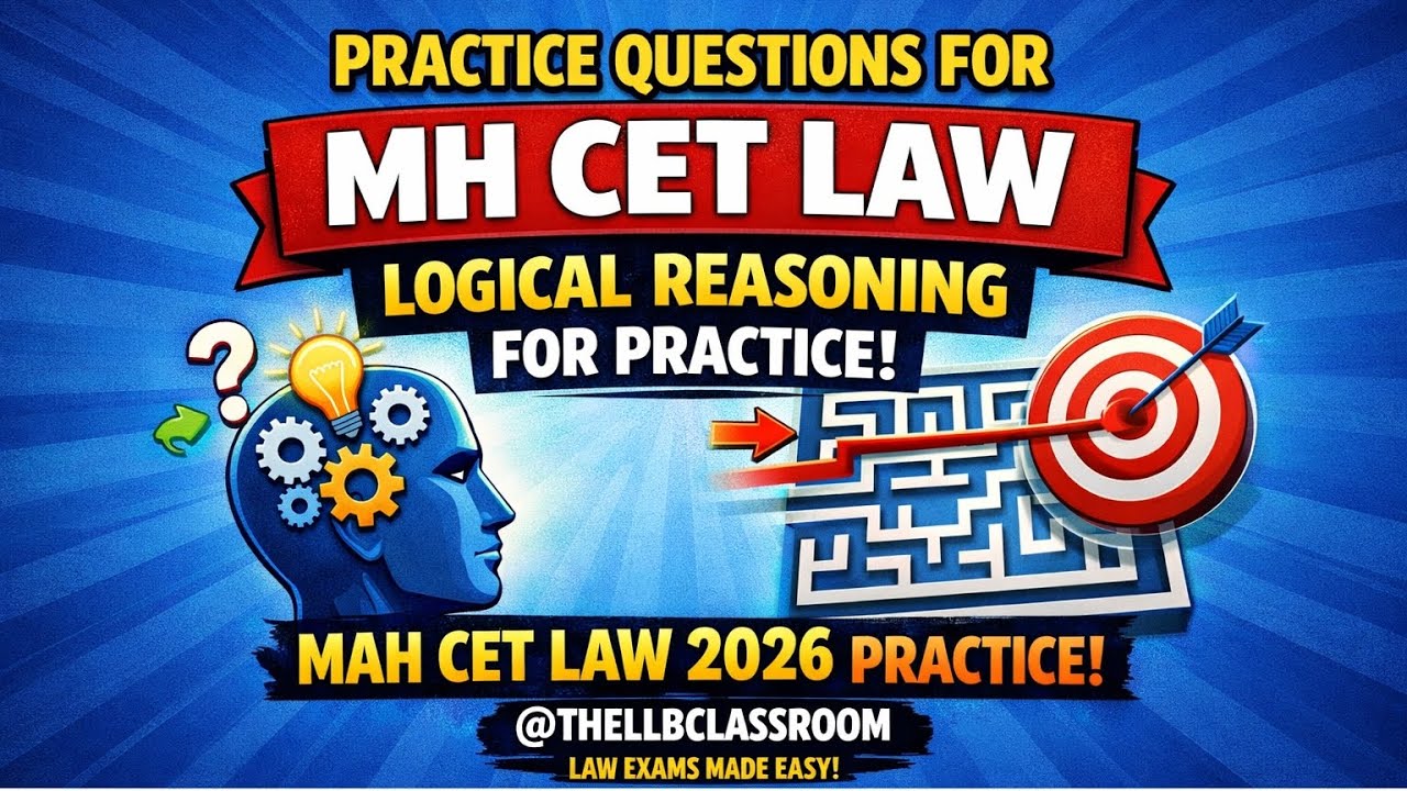 MH CET Law 2026 | Logical Reasoning Practice Questions | MAH CET Law