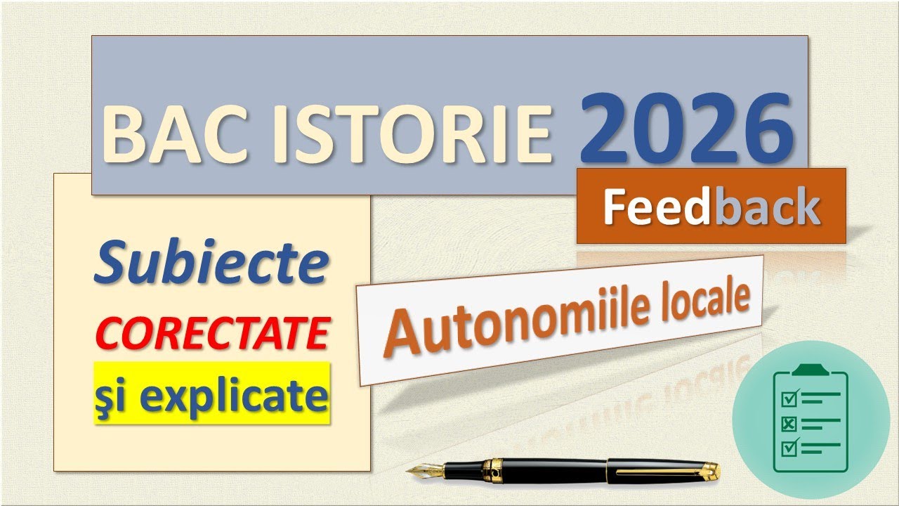 Subiecte CORECTATE şi explicate: Autonomiile locale