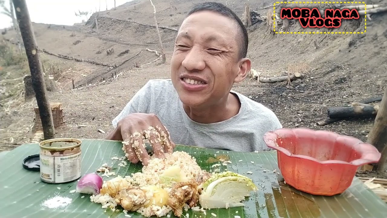 #Another chicken mukbang at field 🤤#