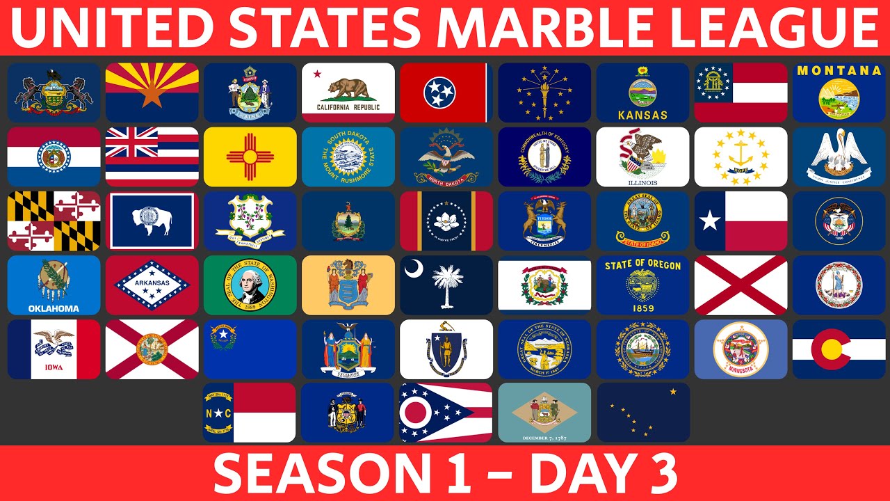 United States Marble Race League Season 1 Day 3 Marble Race in Algodoo