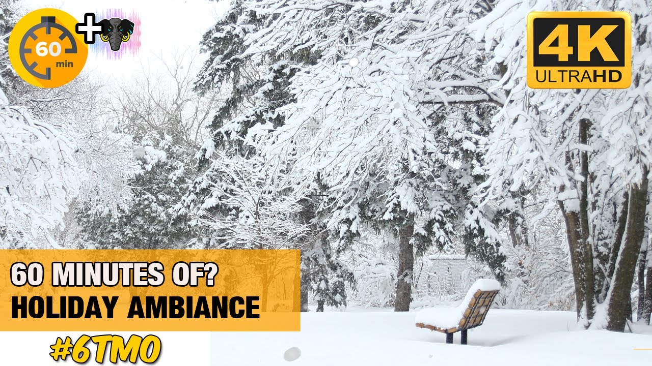 🎄 X-MAS VIOLIN AMBIANCE | 4K SNOWY DAY | Peaceful Christmas Music for Relaxation & Study