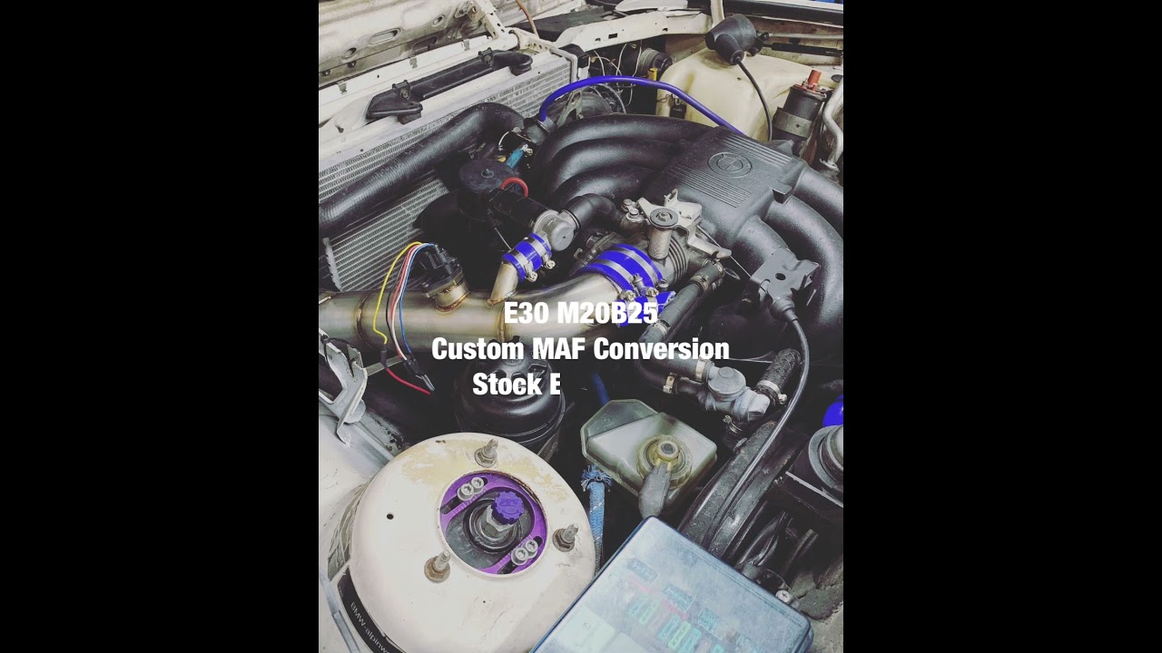 BMW E30 M20 Custom MAF Conversion ,Stock ECU Remap ,Eisenmann race sound