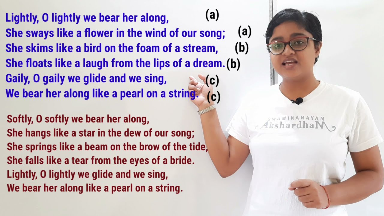 Palanquin bearers by Sarojini Naidu |literary devices |rhyme scheme | word meanings| notes| in hindi