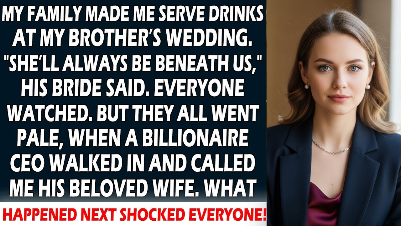 My Family Made me Serve Drinks at my Brother's Wedding, But When a Billionaire CEO Arrived, They