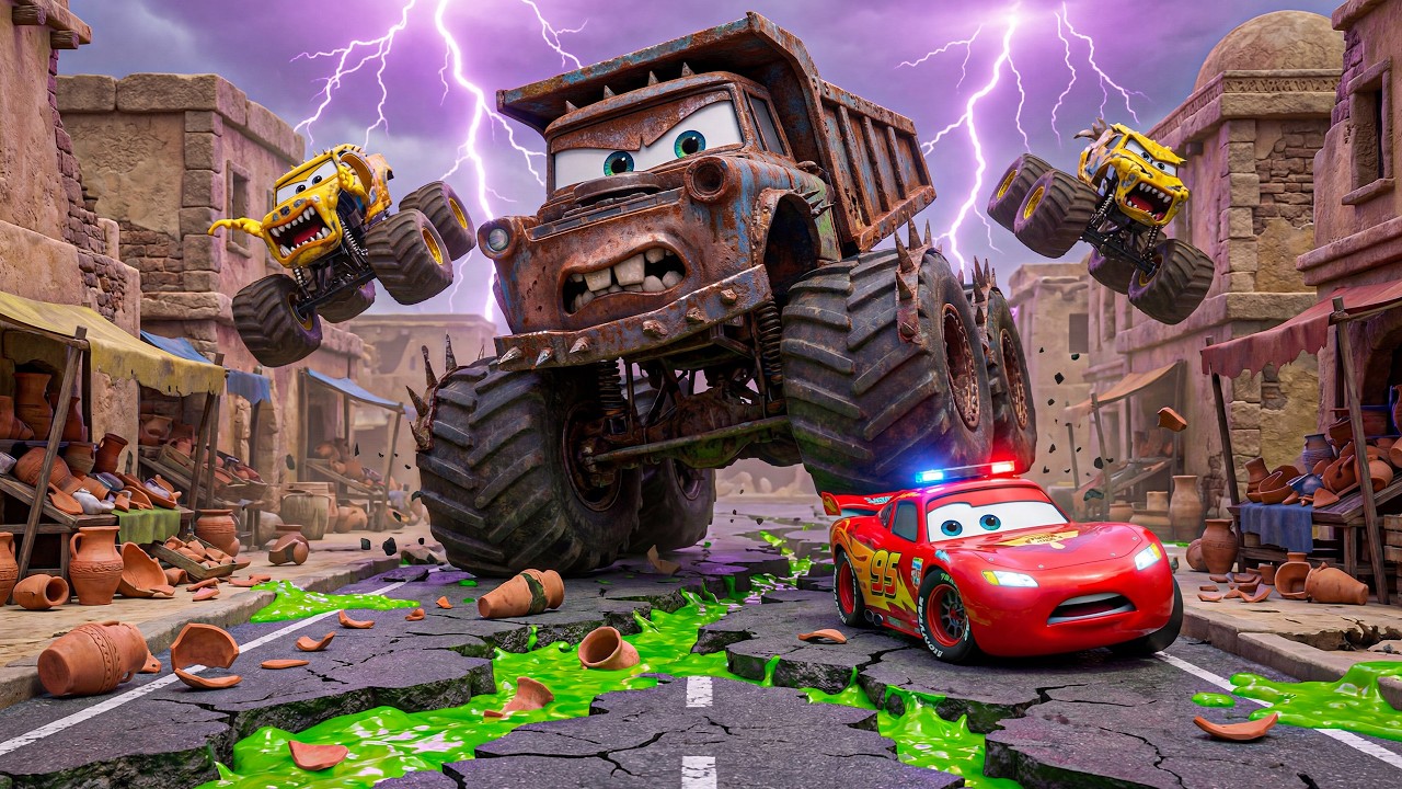 BeamNG Master McQueen: Зомби, похоже, уничтожает город, где находится полиция - Ужасная история -...