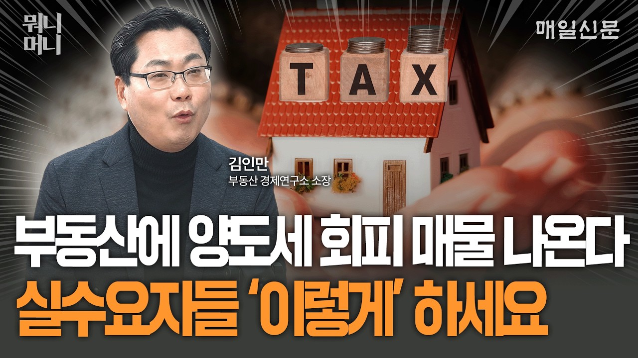 부동산에 양도세 회피 매물 나온다, 실수요자들 '이렇게' 하세요 [뭐니머니]