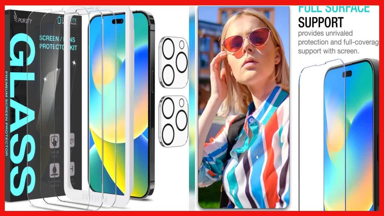 Purity 3+2 Pack: Ultimate iPhone 14 Pro Max Screen & Camera Lens Protection