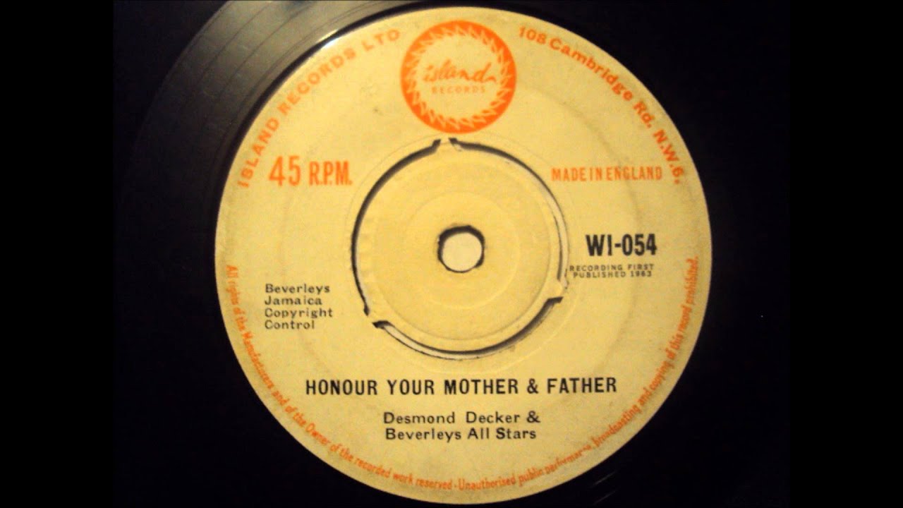 Desmond Dekker - Honor Your Mother & Father - Island Records UK 1963