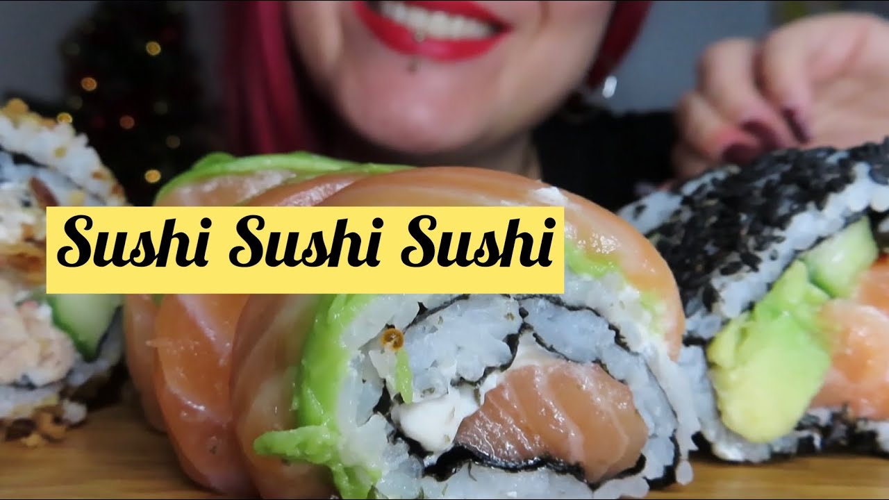 ASMR : SUSHI PLATTER! Abbuffata di Sushi!