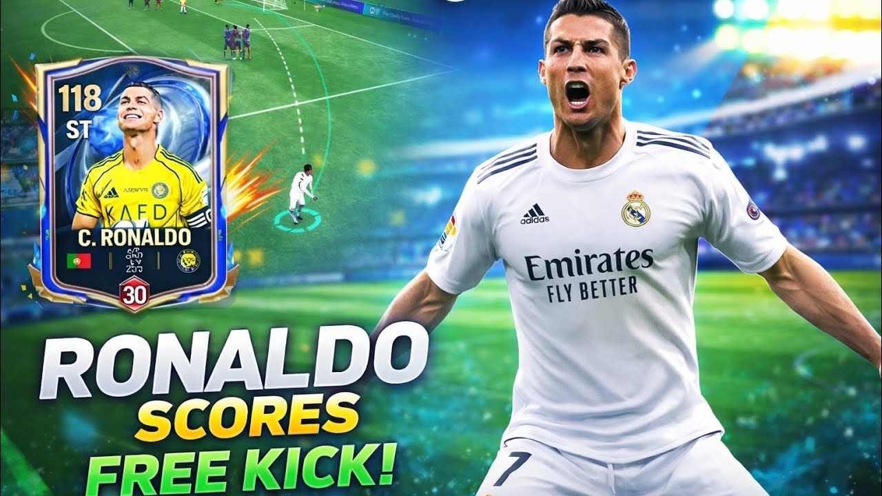 Head to head in fc mobile ronaldo scores Free kick 😱😱🔥 please subscribe to my channel ☺️#ronaldo 