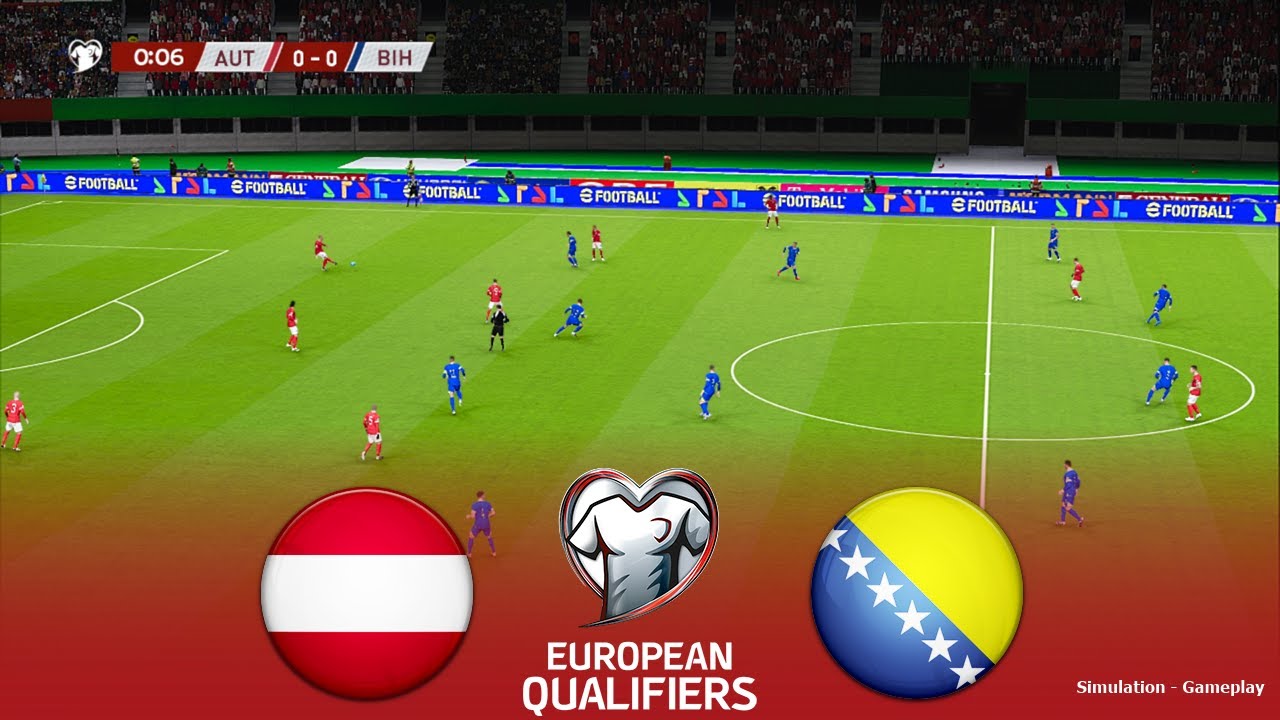 AUSTRIA vs BOSNIA AND HERZEGOVINA Live | FIFA World Cup 2026 Qualifiers Simulation PES 2021 Gameplay