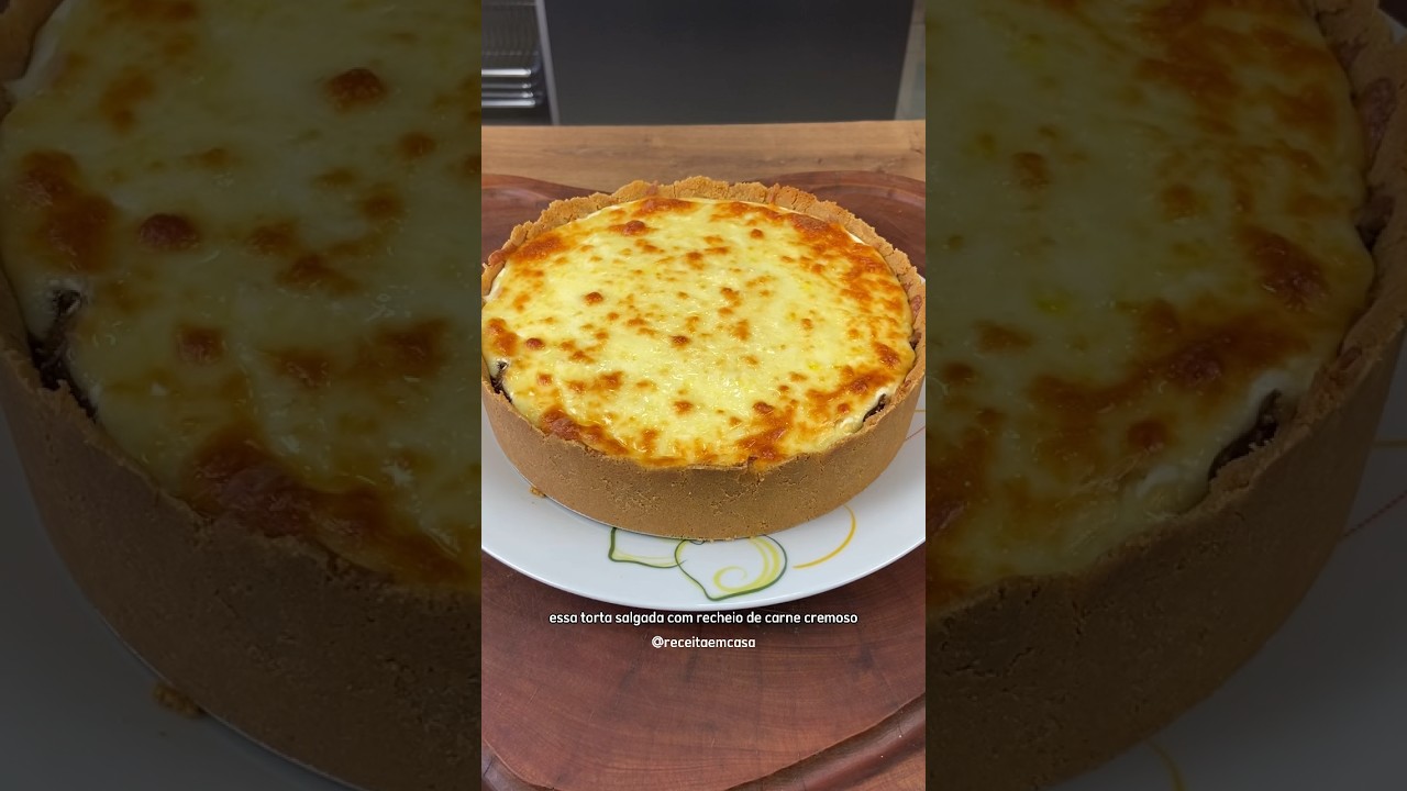 Torta salgada de carne cremosa &eacute; de ca&iacute; os buti&aacute;s do bolso de t&atilde;o gostosa 🤤