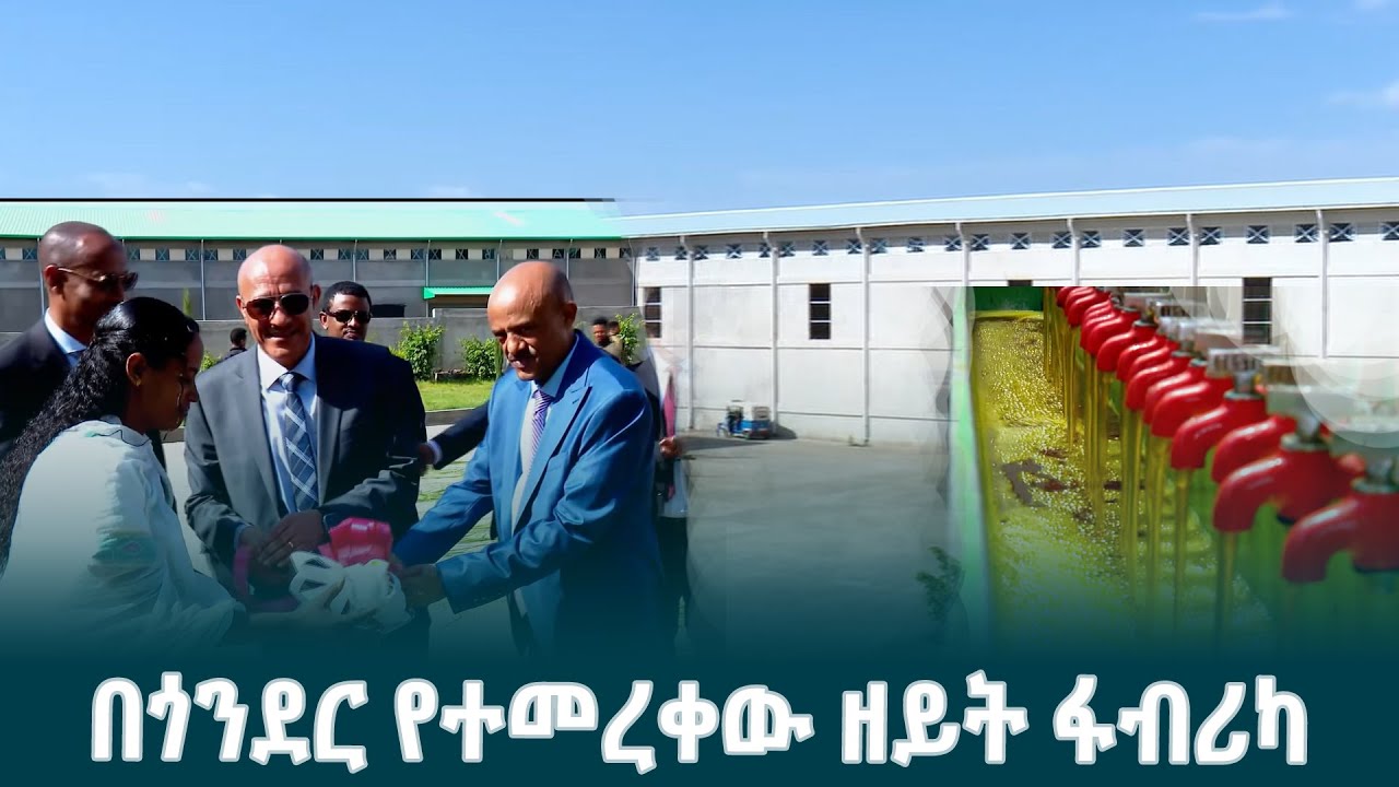 ምክትል ጠቅላይ ሚኒስትር ተመስገን ጥሩነህ በጎንደር ከተማ የዘይት ፋብሪካ መርቀዋል @EthiopianNewsAgency