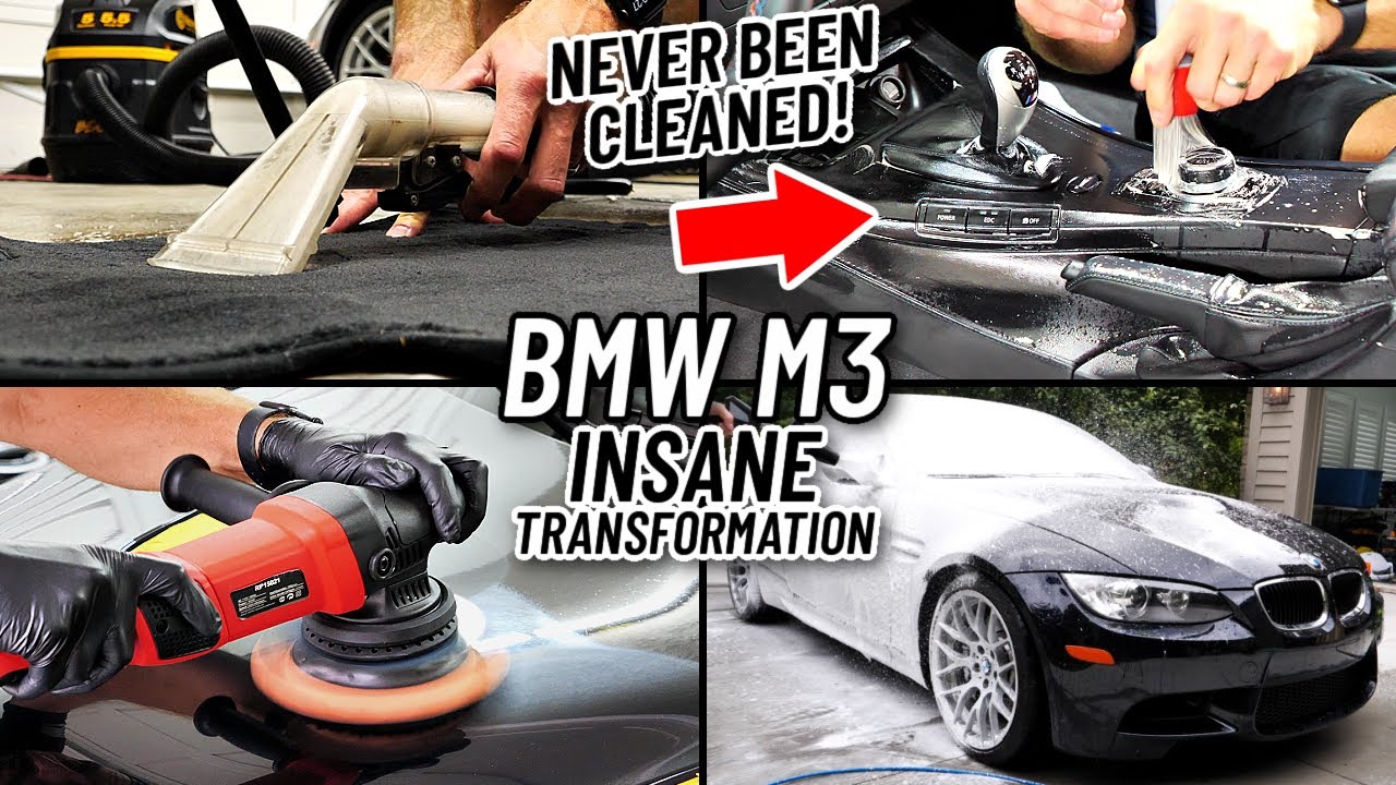 Детейлинг BMW M3 || Мойка, полировка, керамическое покрытие и полная глубокая чистка салона