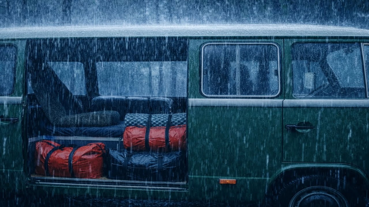 Relaxing Rain ASMR on Tent & Car Roof | Heavy Rain Sounds for Deep Sleep 🌧️