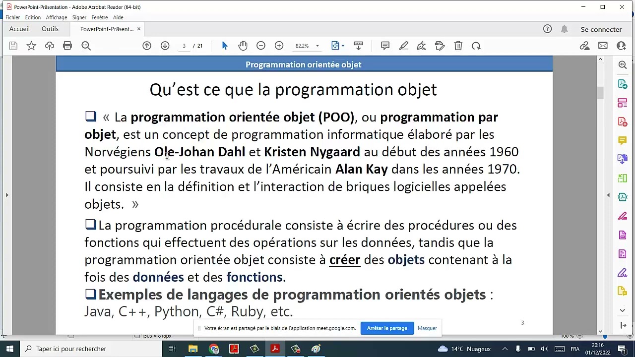 Introduction à la Programmtion Orientée Objet avec Java