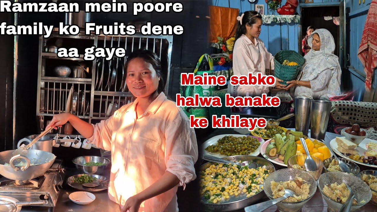Pura family ke liye maine halwa banaye//@AzmainVlogs  # familyvlogs