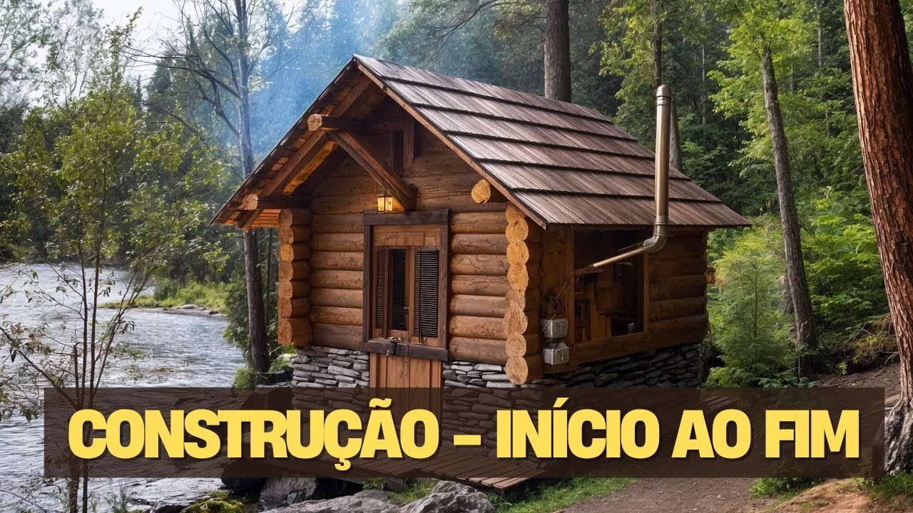 Constru&ccedil;&atilde;o de Casa com Toras de Madeira - In&iacute;cio ao Fim