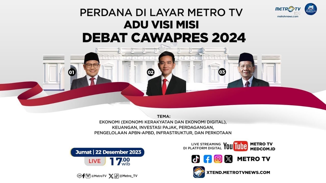 [FULL] DEBAT KEDUA CALON WAKIL PRESIDEN 2024 (22 DESEMBER 2023)