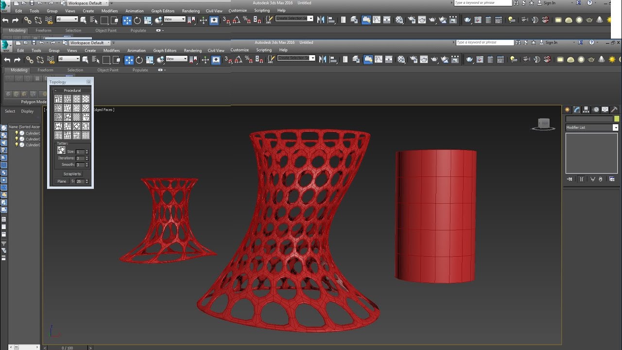 3ds MAX FFD MODİFİER  -ORGANIC MODEL