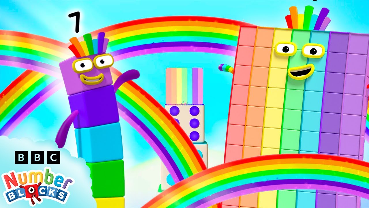 🌈 Colourful Rainbow Maths Adventure | 123 - Learn to Count with Fun!  | Numberblocks