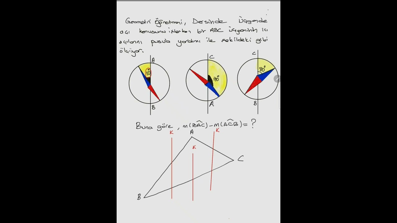 Yeni Nesil Pusula Sorusu ve &Ccedil;&ouml;z&uuml;m&uuml; #maths #matematik #pusula #yeninesilgeometrisoru #&uuml;&ccedil;gendea&ccedil;ı #yks