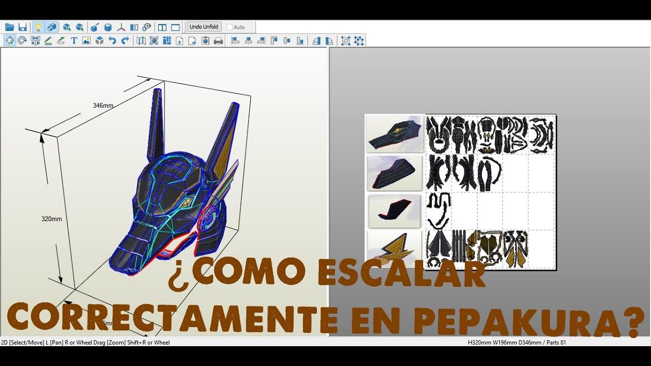 ¿Como escalar correctamente en pepakura?