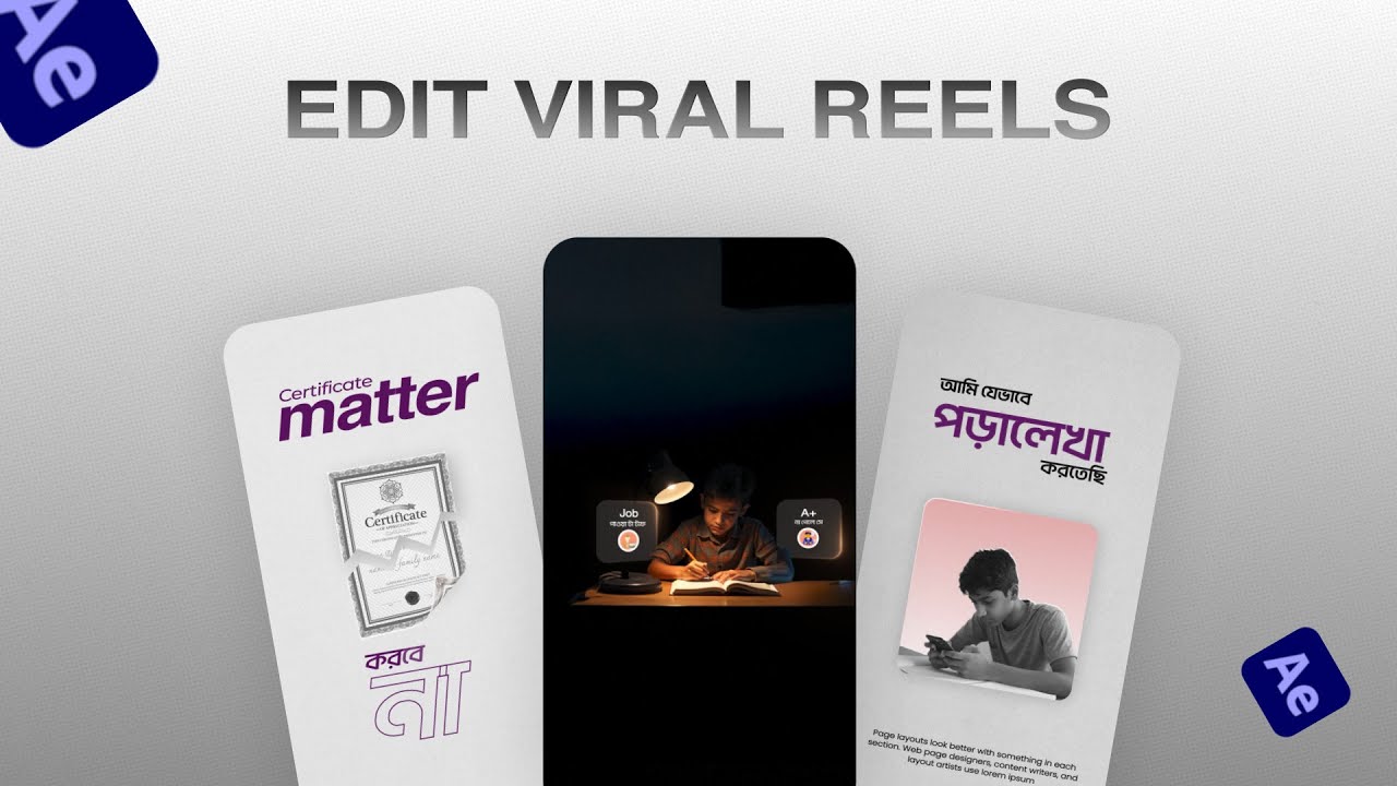 Edit Viral Reels Like a Pro in adobe after effects