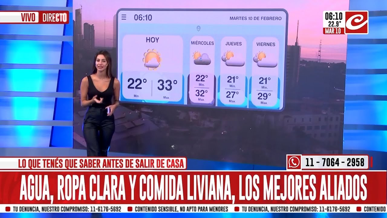 Martes caluroso en la ciudad de Buenos Aires... &iquest;c&oacute;mo sigue la semana?