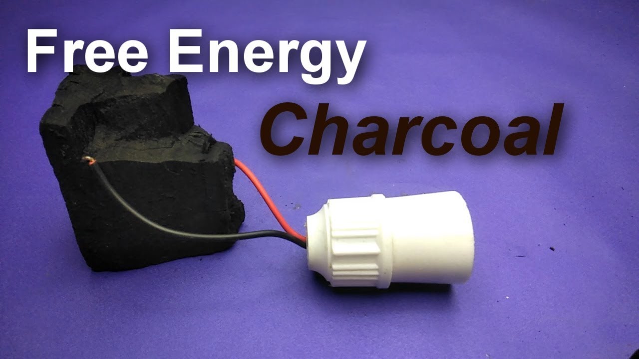 Free energy using charcoal powder and salt with LED light bulb - Experiment at home