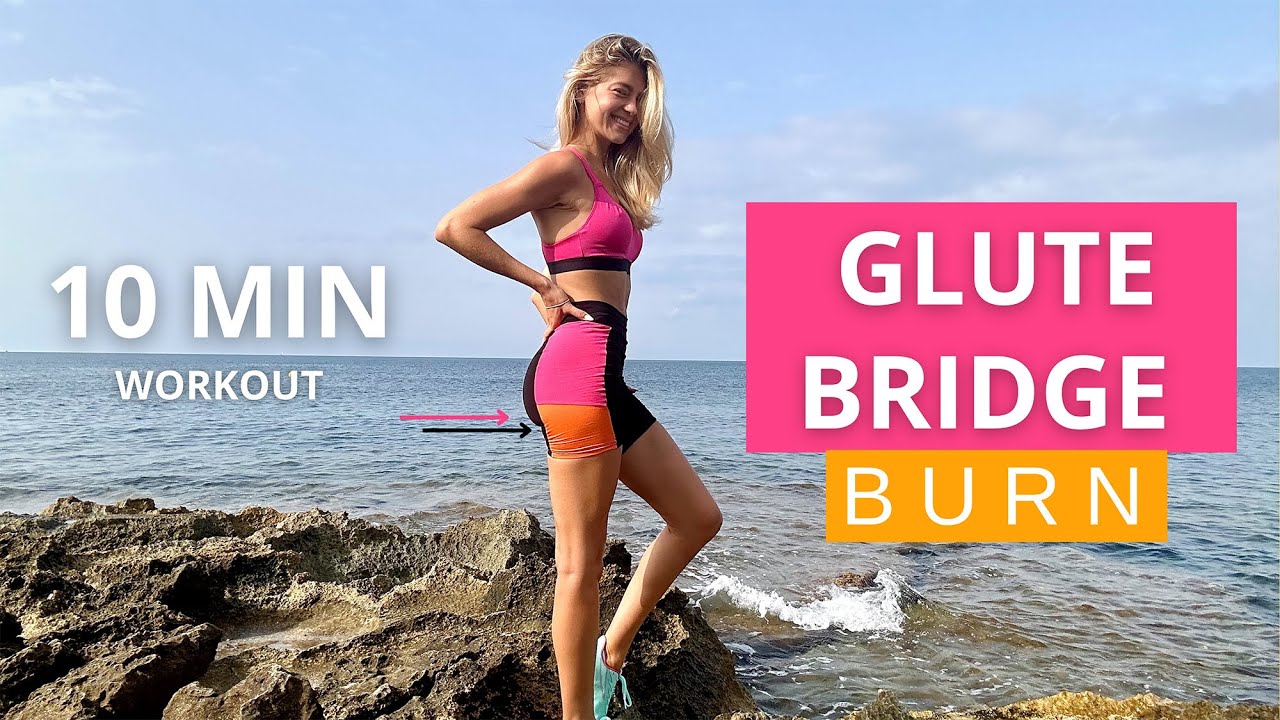 10 MIN. GLUTE BRIDGE BURN - booty workout for a lifted bum | only mat based