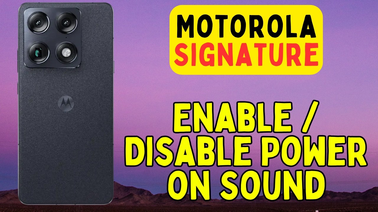 Как включить/выключить звук при включении питания в Motorola Signature