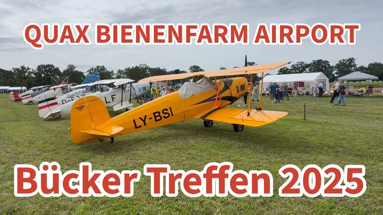 Bücker Treffen 2025 am Flugplatz Bienenfarm bei Berlin