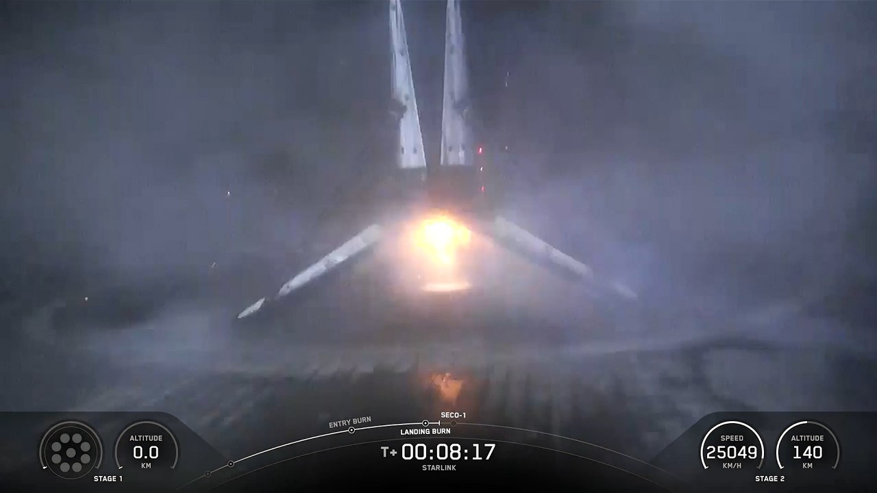 Миссия Starlink 17-18, запущенная компанией SpaceX, успешно завершила посадку ускорителей в Тихом...
