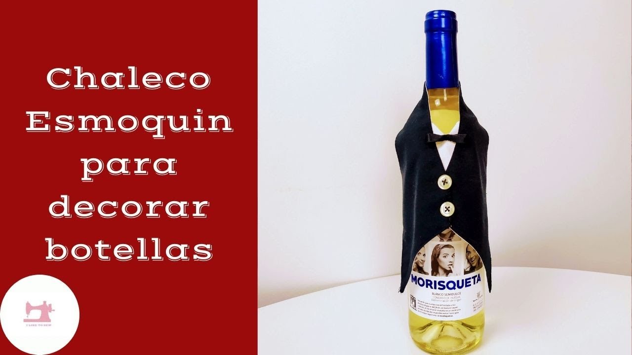 Chaleco esmoquin para decorar botellas de vino